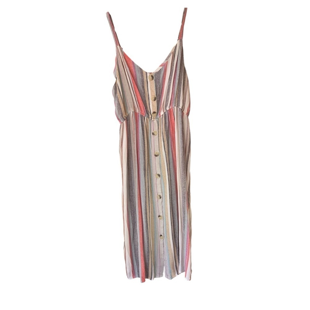 Blush Multicolor Striped Midi Dress